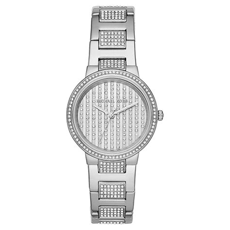 michael kors women's gabbi stainless steel glitz watch|Michael Kors Gabbi Glitz Crystals Pave 36mm Silver Steel .